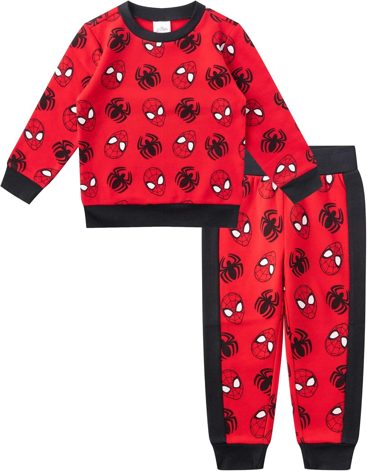 Marvel Spider-Man Boys 2 Piece Long Sleeve Sweatshirt and Pants Set for Toddlers and Big Kids